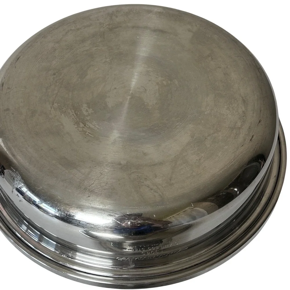 Saladmaster T304S Stainless Steel 9 Inch Skillet Sauté Pan Vapo-Lid Made in USA
